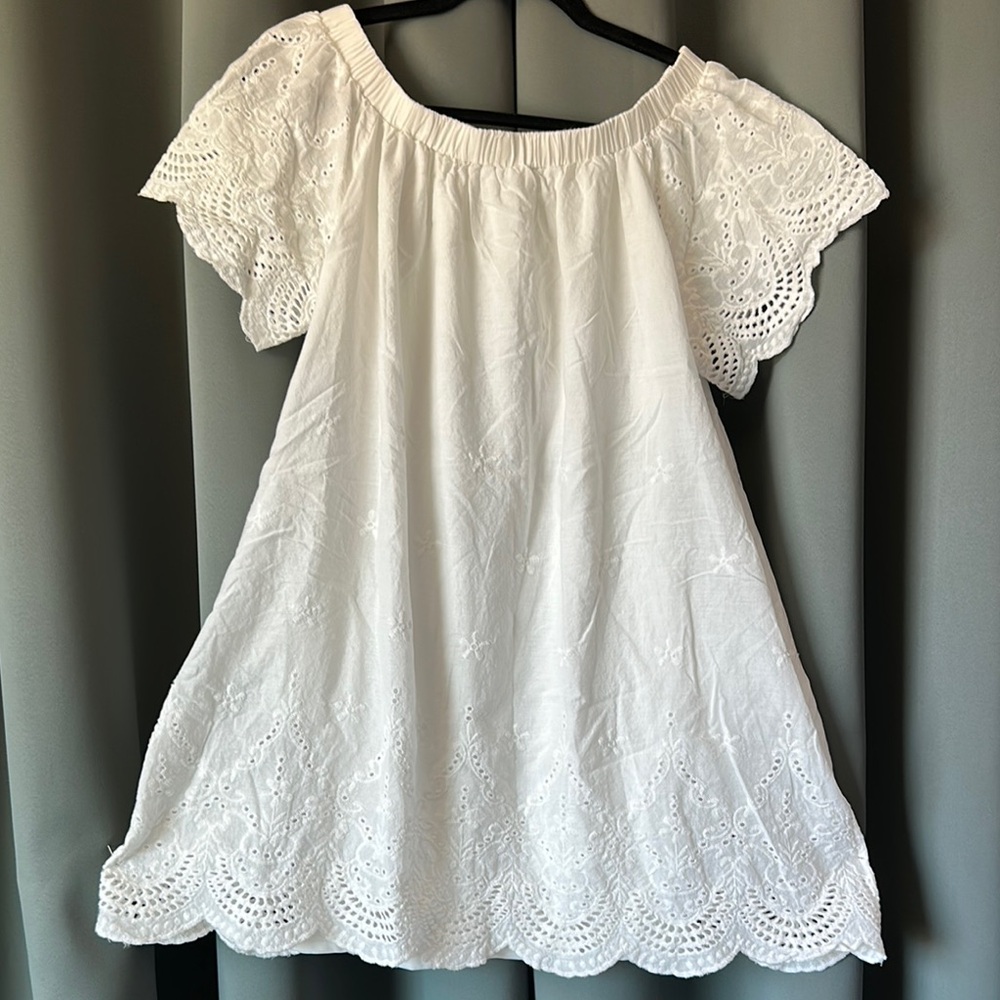 TCEC White Lace Mini Dress